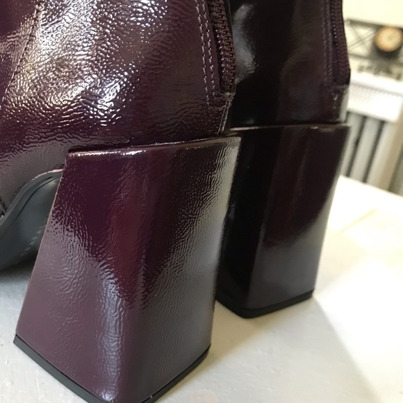 Zara Trafaluc patent finished block heel boots - Picture 12 of 17